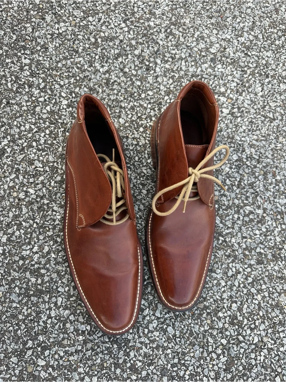 Cole Haan Men's Brown Leather Chukka Boots - Classic Casual Dress Shoe Size 11